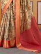 Fascinating Multi-Color Floral Printed Silk Saree With Blouse