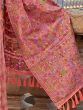 Attractive Floral Woven Organza Festive Wear Saree With Blouse