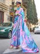 Appealing Multi-Color Digital Printed Satin Traditional Saree With Blouse