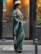 Exquisite Green Digital Printed Satin Festive Wear Saree With Blouse