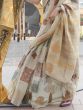 Exquisite Off-White Zari Work Tissue Traditional Saree With Blouse