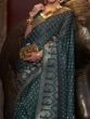 Satisfying Dark Green Handloom Weaving Satin Traditional Saree