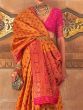Awesome Mustard Yellow Weaving Silk Saree With Blouse