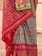 Excellent Grey Digital Printed Silk Reception Wear Saree With Blouse