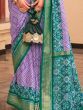 Superior Lavender Digital Printed Silk Events Wear Saree With Blouse