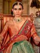 Outstanding Green Zari Weaving Silk Mehendi Wear Saree