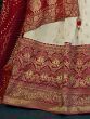 Marvelous Off-White Khatli Work Silk Wedding Wear Lehenga Choli