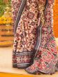 Stunning Cream Patola Printed Silk Traditional Saree With Blouse