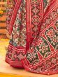 Captivating Off-White & Red Patola Printed Silk Festival Wear Saree