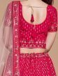 Enchanting Rani Pink Embroidery Georgette Wedding Lehenga Choli 