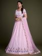 Charming Light Pink Embroidery Georgette  Designer Lehenga Choli