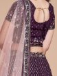 Glamorous Purple Embroidery Georgette Designer Lehenga Choli 