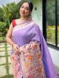 Gorgeous Lavender Woven Paithani Silk Festival Wear Saree With Blouse