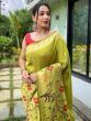 Alluring Olive Green Woven Paithani Silk Event Wear Saree With Blouse