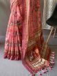 Mesmerizing Pink Kalamkari Print Cotton Traditional Saree With Blouse