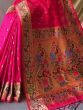 Astonishing Rani Pink Woven Paithani Silk Classic Saree With Blouse