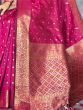 Enchanting Pink Zari Woven Silk Festival Wear Saree With Blouse
