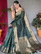 Exquisite Green Zari Woven Silk Wedding Wear Saree With Blouse
