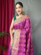 Captivating Purple Zari Weaving Patola Silk Festive Wear Saree
