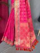 Exquisite Rani Pink Zari Weaving Patola Silk Wedding Wear Saree