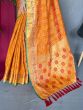 Alluring Yellow Zari Weaving Patola Silk Saree Haldi Wear With Blouse