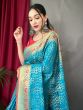 Enchanting Blue Zari Weaving Patola Silk Events Wear Saree