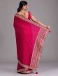 Irresistible Pink Embroidered Silk Festival Wear Saree With Blouse
