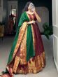 Lovely Maroon Zari Woven Cotton Events Wear Gown With Dupatta