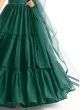 Awesome Green Sequins Georgette Party Wear Lehenga Choli With Dupatta