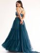 Attractive Teal Blue Sequins Georgette Reception Wear Lehenga Choli