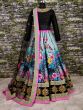Dazzling Floral Printed Multi-Color Lehenga Skirt with Velvet Blouse
