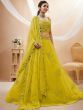 Awesome Neon Yellow Embroidered Engagement Wear Lehenga Choli