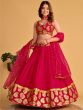 Wonderful Pink Sequins Georgette Lehenga Choli With Dupatta