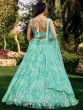Wonderful Turquoise Sequins Net Reception Wear Lehenga Choli