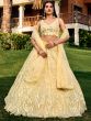 Excellent Yellow Sequins Net Haldi Wear Lehenga Choli With Dupatta